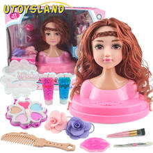 Hot Head Model Half Body Doll Toy Makeup Hairstyle Play Toy Beauty Pretend Play For Kids Birthday Gift - Random Color Version B 2024 - buy cheap