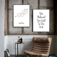 Girl Power Poster Estrogen Molecule Canvas Painting Woman Empowerment Wall Art Print Modern Picture For Living Room Home Decor 2024 - buy cheap