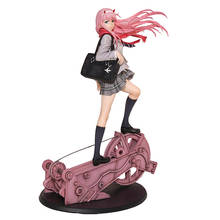 Figura de ação de pvc anime cobertura da fragrância 1/7 zero two school, uniforme japonês, brinquedos, bonecos colecionáveis, presente 2024 - compre barato