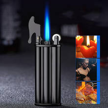 Metal Lighters Gas Lighter Butane 1300C Turbo Lighter Flames Cigar Cigarettes Lighters Smoking Accessories Gadgets for Men 2024 - buy cheap