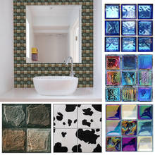 18 pçs 3d mosaico telha de parede casca e vara auto-adesivo backsplash diy cozinha banheiro adesivo de parede mosaico telha adesivos 2024 - compre barato