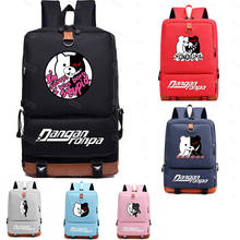 Anime Danganronpa Backpack USB Port monokuma School Bag Bear Pattern Student Teenagers School Book travel Laptop Mochilas 2024 - buy cheap