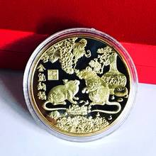 New 2020 Year of the Rat Commemorative Coin Chinese Zodiac Souvenir Challenge Collectible Coins Art Craft Gift 2024 - buy cheap