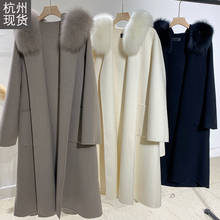 Новое поступление, свободное повседневное толстое шерстяное пальто средней длины, женское теплое Трендовое элегантное кашемировое пальто Casaco Feminino, весеннее Женское пальто 2024 - купить недорого