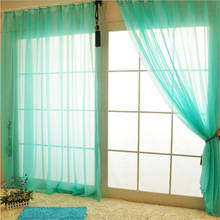 Solid Color Curtains Semi-blackout Voile Transparent Tulle for Living Room Modern Window Bedroom Curtains Door Drape Decoration 2024 - buy cheap