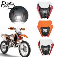 12V 30W Dirt Bike Motocross Dual Sport LED Headlight Fairing for EXC SX XC SX-F XC-F EXC-F XC-W SMR Enduro Head lamp Lights 2024 - buy cheap