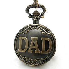 Vintage Men DAD Quartz Pockets Watch Necklace Pendant Chain Father's Day Gift pockets watch watch New Roman Numerals Quartz Neck 2024 - buy cheap