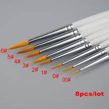 8pieces /lot 00#~6# Outline Pen Pointed Painting Brush Combo for Gundam Model Building Military Model DIY X377 2024 - buy cheap