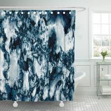 Gray Pattern Blue Marble Abstract Nature Rock White Granite Shower Curtain Waterproof Polyester Fabric 72 x 72 Inches Set 2024 - buy cheap