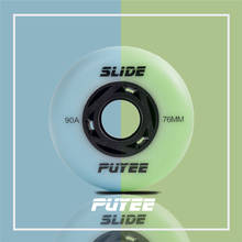 【72 76 80mm】original PUYEE green flourescent skating wheel blue 90A glue flash shine wheels luminous for sliding roller patines 2024 - buy cheap