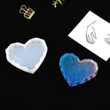 2x Heart Silicone Mold Coaster Resin Casting Mold Jewelry Making Mould Tools 2024 - buy cheap