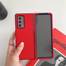 Funda de lujo para Samsung Galaxy Z Fold2, carcasa de cuero con todo incluido, patrón cruzado, a prueba de golpes, funda para Galaxy Z Fold 2 2024 - compra barato