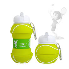 Fold Tennis Water Bottle Leakproof Portable Sports Plastic Kettle Travel Hiking Office Camping School Durable Kids Water Bottle 2024 - buy cheap