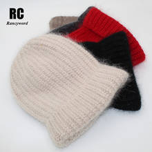 Rancyword-gorros de lana de punto para mujer, gorro de Angora, cálido, de piel de conejo, 2020 RC2081-1 2024 - compra barato