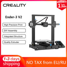 CREALITY-impresora 3D Ender-3 V2, placa base con controladores paso a paso TMC2208 silenciosos, nueva interfaz de usuario y cama de vidrio carborundo Lcd a Color de 4,3 pulgadas 2024 - compra barato