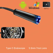 1080P HD USB C эндоскоп Камера 5 м 10 м гибкий жесткий кабель для обследований Borescope Камера для Android ПК Тетрадь мини-эндоскоп 2024 - купить недорого