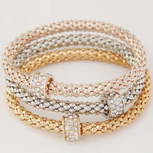 Yada pulseira de pipoca elástica geométrica, pulseira para mulheres com pingentes geométricos e elásticos, joias para amizade bt200390 2024 - compre barato