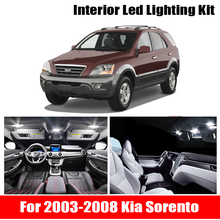 14x branco canbus led kit de embalagem de luzes interiores de carro para 2003-2008 kia sorento led luzes de tronco de cúpula interior 2024 - compre barato