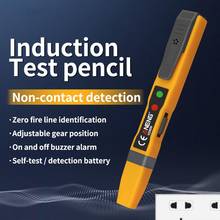 Detector de voltagem elétrica aneng 1 peça vd806 ac/dc, testador de caneta sem contato, teste de bateria de continuidade, lápis com alarme de luz de som 2024 - compre barato