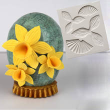 Molde de silicona para narcisos, herramientas de decoración de pasteles, Fondant, azúcar, manualidades, herramientas para hornear Chocolate, pasta de goma 2024 - compra barato