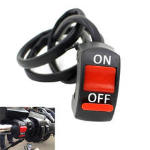 Interruptor universal de luz risco de acidentes, 12v, guidão de motocicletas, botão liga/desliga, 1 peça 2024 - compre barato