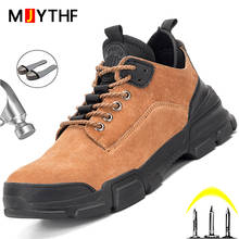 Men Boots Steel Toe Safety Shoes Men Work Boots Anti-puncture Anti-smash Work Shoes Sneakers Men Industrial Shoes Hiking Boots 2024 - buy cheap