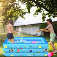 Piscina inflable de tres capas para niños, bañera de alberca para bebés, juguete de agua, marco de piscina de jardín para niños y niñas 2024 - compra barato