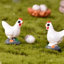 5Pcs Chicken Chicken Chick Egg Nest Small Statue Figurine Micro Crafts Ornament Miniatures DIY Home Farm Garden Decor 2024 - buy cheap