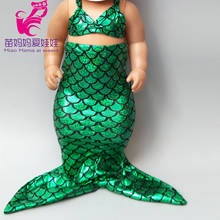 Doll clothes for 43cm baby doll Mermaid bikini dress 18 inch doll Mermaid princess dress 2024 - buy cheap