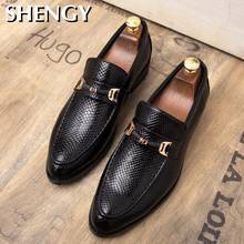 New Mens Shoes Casual  Leather Oxford Men's Shoe Bespoke Leather Business Men Shoes Breathable Loafers Wedding Party Shoes 2024 - buy cheap