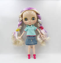 Free Shipping big discount RBL-781J DIY Nude Blyth doll birthday gift for girl 4color big eye doll with beautiful Hair cute toy 2024 - buy cheap