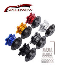 SPEEDWOW Universal Steering Wheel Quick Release Hub Kit Wheel Hub Adapter For 6 Hole Steering Wheel Hub Car Accessories 6 Colors 2024 - buy cheap