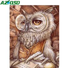 AZQSD Diamond Painting Full Square Owl 5d Diamond Embroidery Animal Handmade Rhinestones Home Decor Gift Cross Stitch Kits 2024 - buy cheap