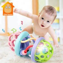 Baby Soft Rattle Toy Cartoon Rubber Hollow Bead Game Shaking Bell Infant Flash Teether Hand Ball Educational Toy For Kids Gift 2024 - buy cheap