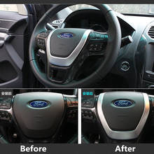 Decorator Cover Trim for Ford Ranger Everest Endeavor 2015-2019 Steering Wheel Frame protective 2024 - buy cheap