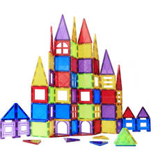 32-70 шт. магнитные стоительные блоки Магнитный конструктор Модель игрушка магниты DIY блоки, Детские кубики, развивающие игрушки для KEDS 2024 - купить недорого