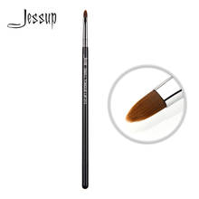 Jessup Профессиональная Кисть для макияжа губ, черный/серебристый синтетические волосы, одна косметика, Кисть для макияжа, маленький язык для губ-313 2024 - купить недорого