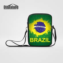 Brazil National Flag Printing Small Cross Body Bag for Women Mini Shoulder Messenger Bag Soccers Foot Ball Casual School Bag 2024 - buy cheap