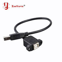 Кабель-удлинитель для передачи данных USB 2,0 Тип B штекер-гнездо M/F Панельное крепление для принтера или кабеля для 3D-принтера Соединительный адаптер 30 см 2024 - купить недорого