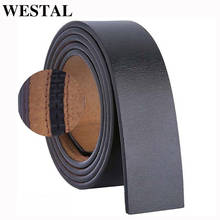 WESTAL men's genuine leather belt male belt for men strap without Automatic buckle men's pure leather belt casual designer strap 2024 - buy cheap