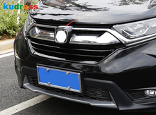 For Honda CRV CR-V 2017 2018 2019 Carbon Fiber Front Centre Logo Decoration Frame Cover Trim Sticker Car Styling Accessories 2024 - buy cheap