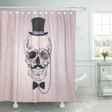 Conjunto de cortina de ducha con ganchos, sombrero alto y lazo, tela de poliéster, 72x78 pulgadas 2024 - compra barato