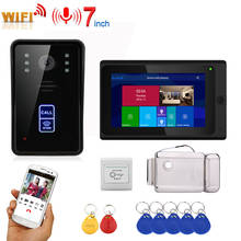 7inch Wireless Wifi RFID Video Door Phone Doorbell Intercom Entry System with Home Stainless Steel Electronic Door Lock 2024 - buy cheap