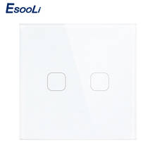 Esooli  Touch Switch 3 Gang 1 Way,Wall Light Touch Screen Switch,Crystal Glass Switch Panel,Can not be remotely controlled 2024 - buy cheap