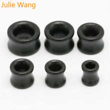 Julie Wang 8-20mm Black Brown Wood Plugs Piercing Flexible Ear Tunnel Skin Hollow Ear Expansion Gauges Body Piercing Jewelry 2024 - buy cheap