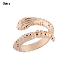 New Fashion Snake Ring For Men Women 585 Rose Gold Color  Ring Gothic Reptile Jewelry Adjustable Open Ring 2024 - buy cheap