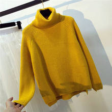 Turtleneck Pullover Sweater Women 2021 Autumn Winter Korean Warm Solid Long Sleeve Knitted Bottoming Tops Female Jumper Knitwear 2024 - buy cheap