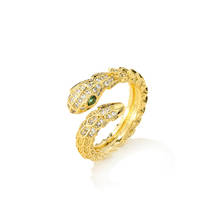 2020 New Punk Jewelry Gothic Design Snake Shape Open Ring Wholesale Gold Color Women Wedding Ring Dropshipping 2024 - buy cheap