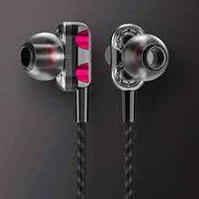 R17 Universal 3.5mm Plug Dual Dynamic Wired Headset Heavy Bass HiFi In-Ear Earphone With Mic For Samsung Huawei Xiaomi 2024 - buy cheap