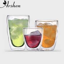 Arshen 80/250/350 ML Double Wall Shot Glass Clear Handmade Heat Resistant Tea Drink Cups Healthy Drink Mug Coffee Insulated Cups 2024 - buy cheap